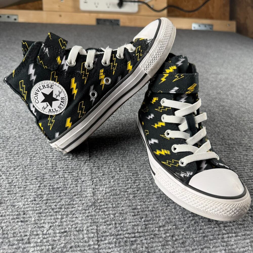 Converse Chuck Taylor All Star Hi Top Lightning Bolt Kids Youth Size 13